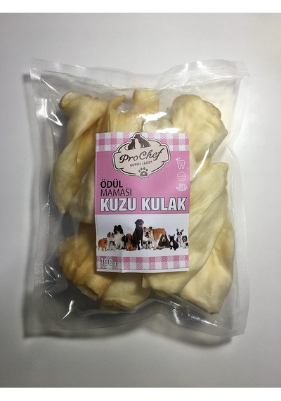 100 Gr Kuzu Kulak Doğal Katkısız Köpek Kemiği & Ödül Maması