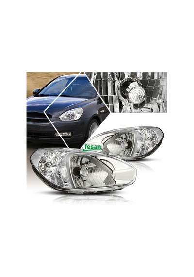 Hyundai Accent Era Sağ Sol Ön Far Takımı Manuel 2009-2011