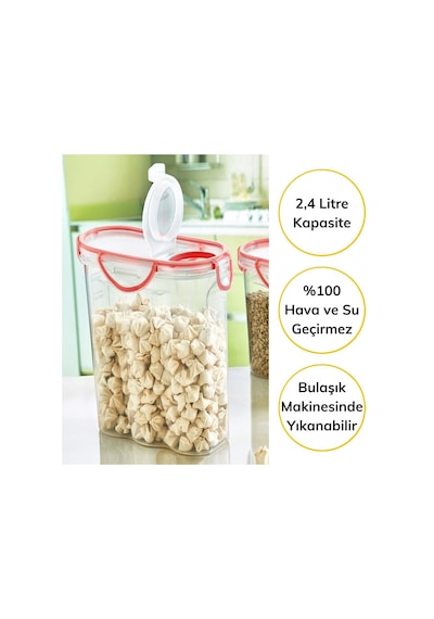 Buffer® Kilitli Kapaklı 24 Litre Erzak Kuru Gıda Saklama Kutusu