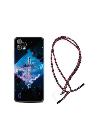 Reeder P13 Blue Plus 2022 Kılıf Rasta Boyun Askılı Plane Sky 1623