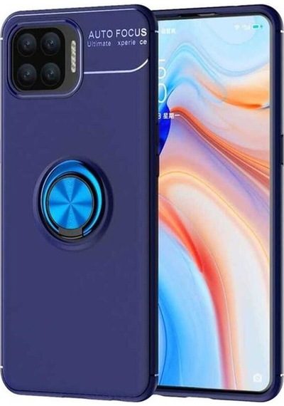Oppo Reno A73 Kılıf Zore Ravel Silikon Kapak Mavi