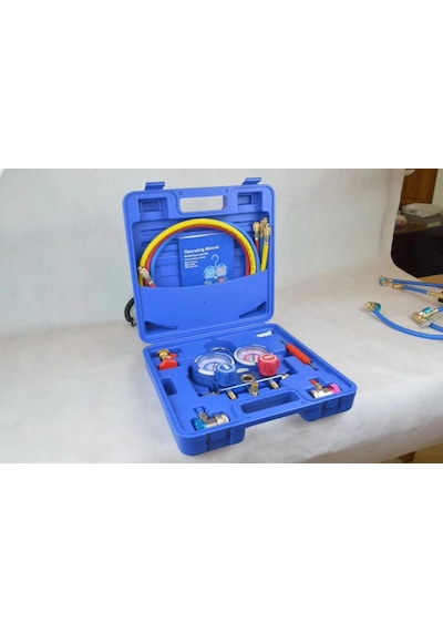 2'li Manifold Seti Çantalı - Otomotiv 1.5m Hortumlu R134 A R22