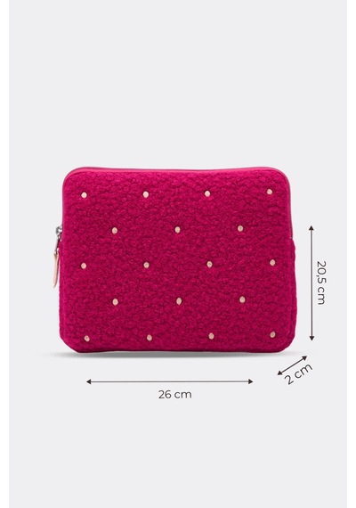 Mussen Puantiyeli Tablet Kılıfı 10 & 11 İnç Uyumlu Fuşya