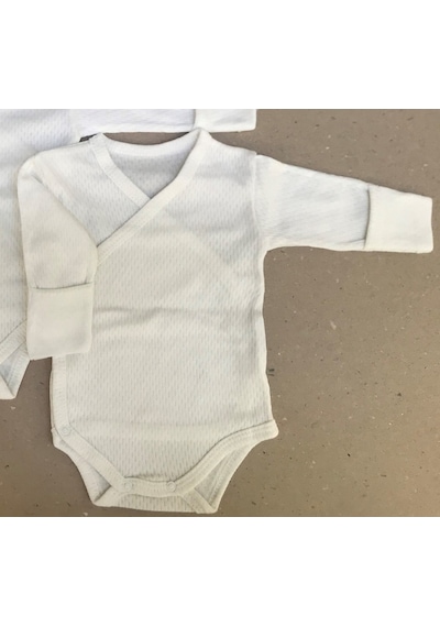 Özdemirli Bebe Özdemirlitekstil Bebelino Çıtçıtlı Badi Kruvaze (3'Lü Paket) (456374784) Krem