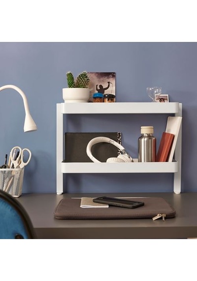 Ikea Vattenkar Masaüstü Düzenleyici, Beyaz, 49x15 Cm