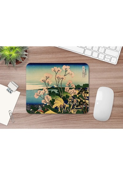 Hokusai Shinagawa On The Tokaido 17 X 21 Cm Mouse Pad Mousepad