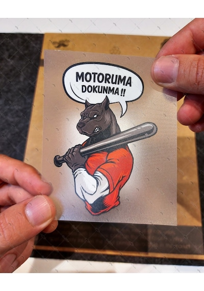 Wrn35 Motoruma Dokunma Kizgin Pitbull Sticker