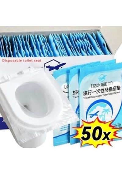 Tineke 50 Adet Tek Kullanımlık Klozet Örtüsü Klozet Poşeti Klozet Kapak Örtüsü Dispenseri Diğer