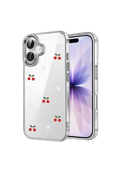 Apple iPhone Uyumlu 17 Fiyonk Desenli Kapak - Desen 9 Evimdeyokyok Şeffaf