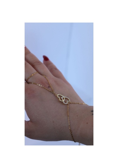 Kadın Gold Model Zirkon Taşlı Kalp Detaylı Çelik Şahmeran Günlük Ve Özel Gün Kullanıma Uygun Sarı Sarı
