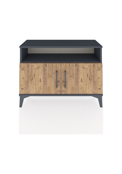 Arges Şifonyer 2 Raflı 2 Kapaklı 88x30x64 Antrasit-çam Antrasit
