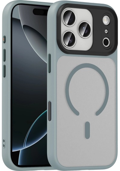 Apple iPhone Uyumlu 17 Pro Megane Magsafe Kapak - Titan Gri