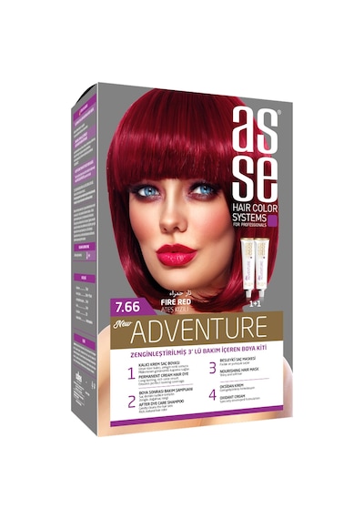 Asse Adventure Set Saç Boyası 7.66 Ateş Kızılı