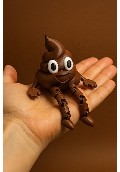 3dprototürk Kaka Emojisi Eğlenceli Banyo Dekoratif Figür Seti