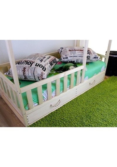 Markaawm Markaawm Montessori Çocuk Yatak Doğal Ahşap 90X190 Karyola Buse Akçaağaç
