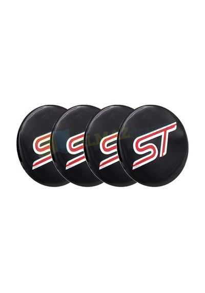 Ford St Logo Amblem Jant Göbeği 56 Mm Metal 3M Yapışkanlı 4 Adet