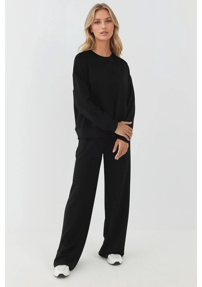 Hiccup Modal Dokunuşlu Basic Sweatshirt Siyah