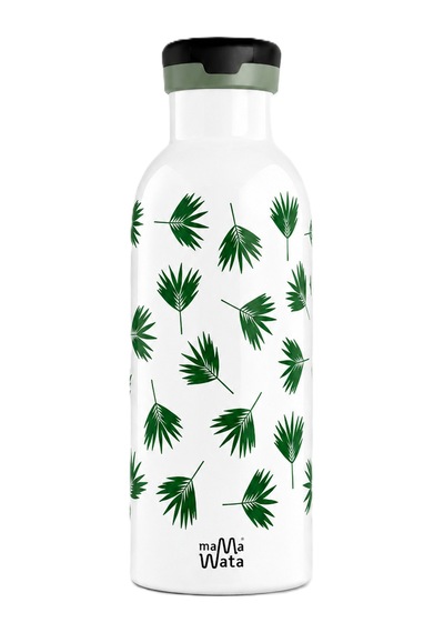 Mamawata Palm Pipetli Çocuk Termos Matara 470 Ml Paslanmaz Çelik Sızdırmaz Yalıtımlı Suluk Beyaz