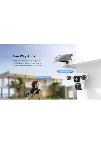 Vstarcam Cb621sr 3 Kameralı 6mp Güneş Panelli Solar Wifi Ptz Kamera