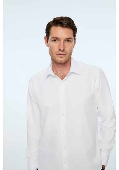 Morven Erkek Beyaz Trend Dynamic Fit Sert Yaka Gömlek 26mc004072600 Beyaz