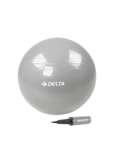 Delta 55 Cm. Pilates Topu + Pompa-gümüş