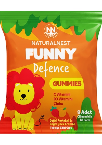 Naturalnest Funny Defence Gummies 8 Çiğnenebilir Jel Form