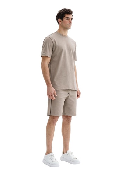 Arma Ar-ma Erkek Bisiklet Yaka Tişört Baskisiz Basic Örme Kumaş Regular Fit %100 Pamuk 30/2 Süprem Y31344448802 Gri-bej G8
