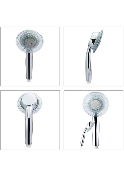 Yapıtaşı Yt256 Elif Ledli Banyo Duş Başlığı Mavi Işıklı 1f Krom