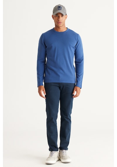 AC&Co / Altınyıldız Classics Erkek Indıgo Standart Fit Normal Kesim Bisiklet Yaka Triko İndigo AC&Co / Altınyıldız Classics Erkek Indıgo Standart Fit Normal Kesim Bisiklet Yaka Triko İndigo