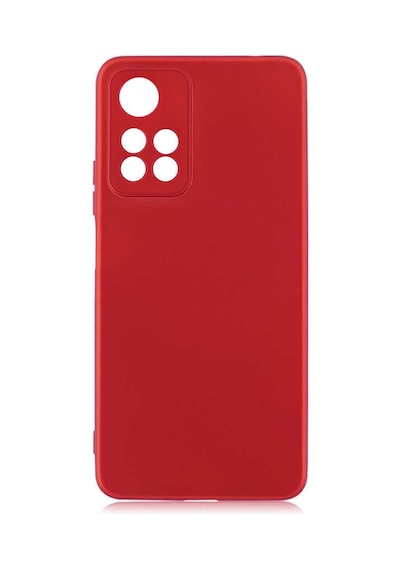Noktaks - Xiaomi Uyumlu Xiaomi Redmi Note 11 Pro Plus 5g - Kılıf Mat Renkli Esnek Premier Silikon Kapak - Kırmızı