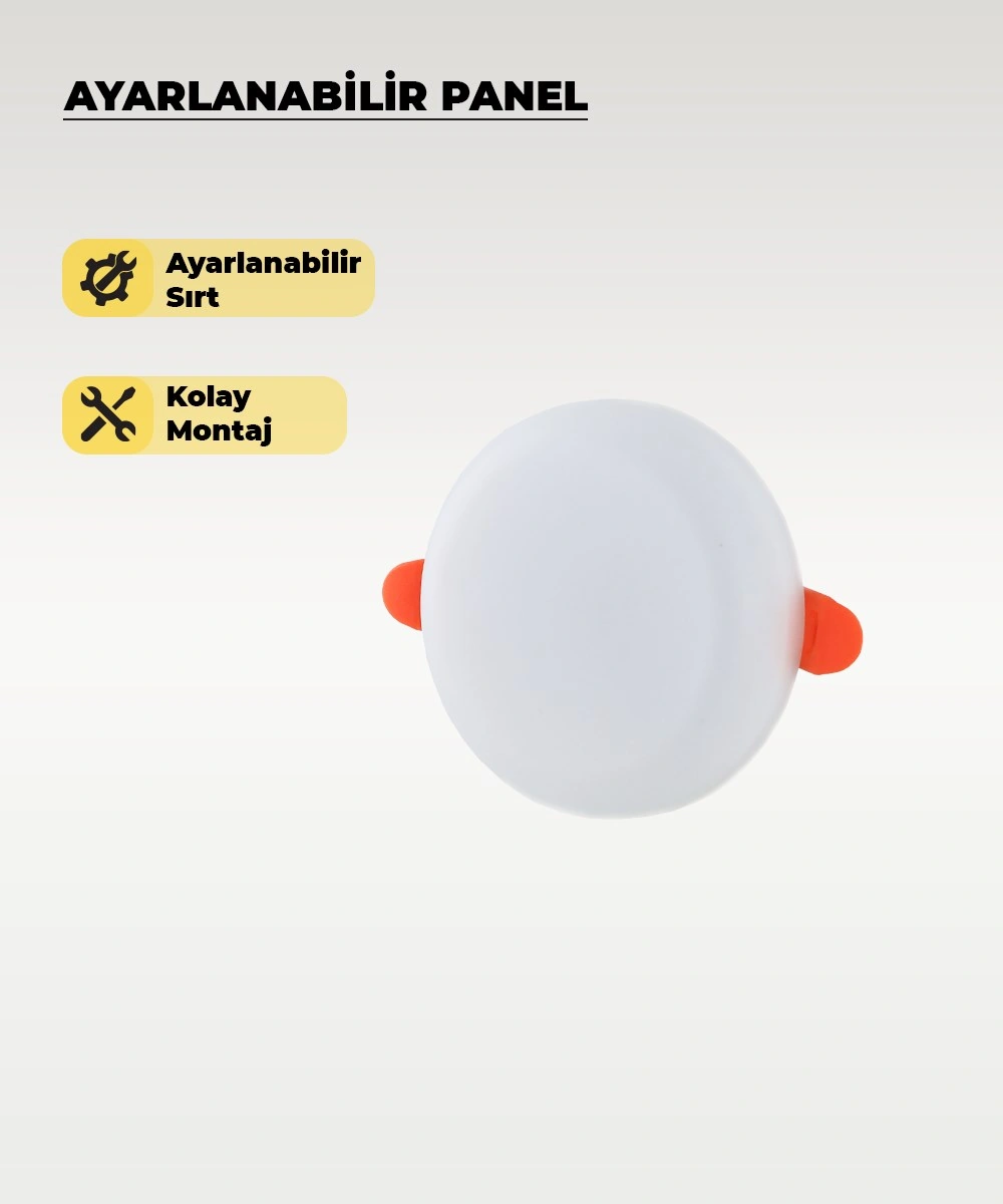9w Sıva Altı Ayarlanabilir Led Panel Armatür Beyaz Işık - 2 Adet Beyaz