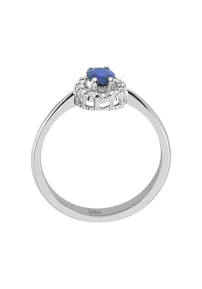 Sirius Pırlanta Ve Oval Safir Taşlı Anturaj Yüzük 0817R0126