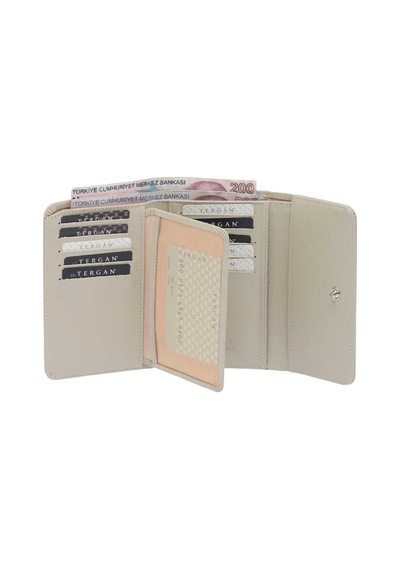 Tergan Bej Deri Kadın Cüzdan - S1cb00005788-b57 Bej