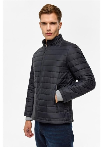 Süvari Siyah Slim Kapitone Mont Mn2008700516-s09 Siyah