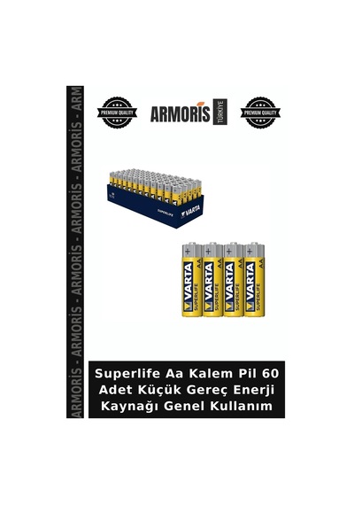 Superlife Aa Kalem Pil 60 Adet Küçük Gereç Enerji Kaynağı Genel Kullanım