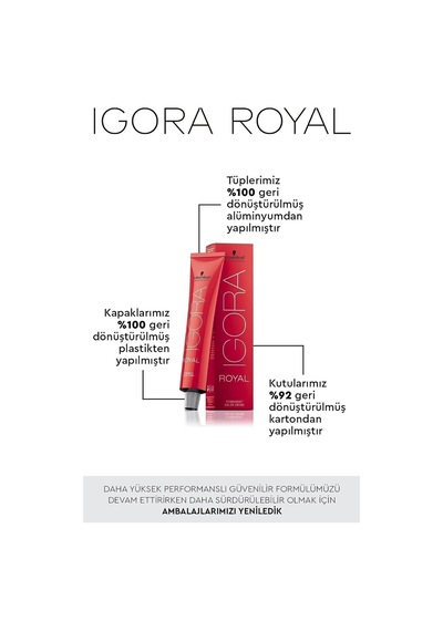 Lexroo Igora Royal Saç Boyası 60ml-no - 6.1 Küllü Koyu Kumral