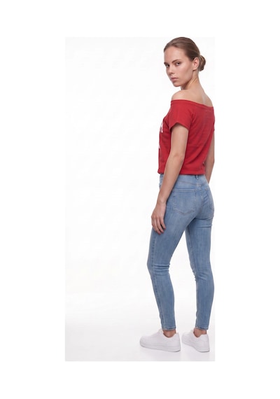 CEMO Kadın Yüksek Bel Skinny Fit Jean Pantolon 26k6-c2660-bzm-42 Kar Yıkama