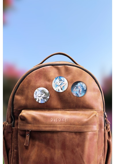 Youhu Wuthering Waves Gacha Çanta Süsü Rozet İğneli Buton Rozet Seti 3 Adet Üçlü