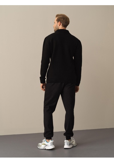 Xint Siyah Regular Fit Polo Yaka Hırka 801716