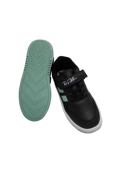 Raymax 0046 Filet Cırtlı Numara 35 Çocuk Sneaker Ayakkabı Siyah - Su Yeşili