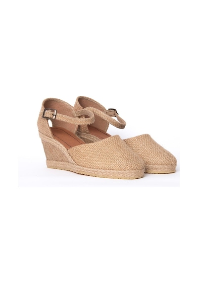 Star Tombis Gerçek Elişi Hasırlı Keten Espadril Dolgu Topuk Handmade Hasır