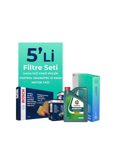 Fiat Linea 1.3 Dizel Filtre Bakım Seti Cast Rol Motor Yağlı Euro 4 2007-2017 5 Li 8200BKMFLSHNGFL14113