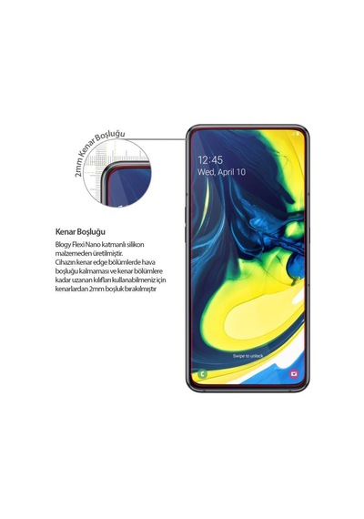 Blogy Galaxy A80 İle Uyumlu Flexi Nano Ekran Koruyucu