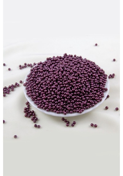 4 Mm Koyu Mürdüm Plastik İnci Boncuk Aksesuar Takı Malzemesi 25 Gr