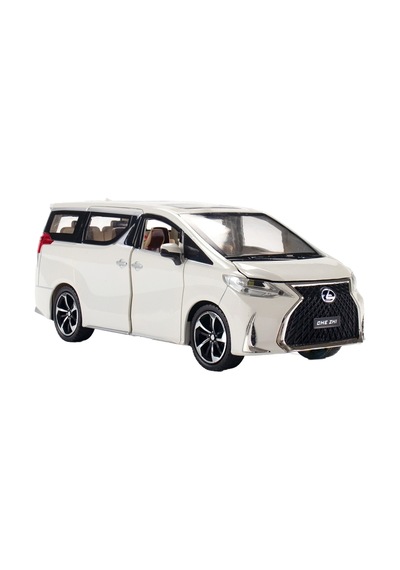 Jzcat Simülasyon 1:24 Lexus Lm300h İş Aracı Model Simülasyon Alaşım Araba Modeli Süsleme - Beyaz