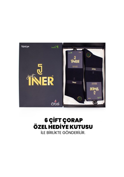 Just Inner Erkek 6 Lı Bambu Çorap Yazlık Terletmez Yapı 11100 Lacivert