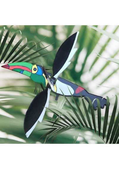 Toucan El Yapımı Ahşap Rüzgar Gülü Dış Mekan Dekoru
