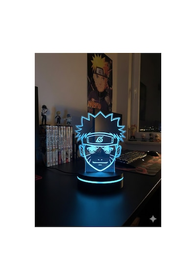 Naruto 3d Led Lamba Anime Severler İçin Renkli Masa Lambası Çok Renkli