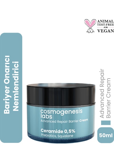 Cosmogenesis Labs Bariyer Güçlendirici Yüz Kremi 50ml - Su Bazlı Nemlendirici Yatıştırıcı Vegan (Prebiyotik - Skualen)