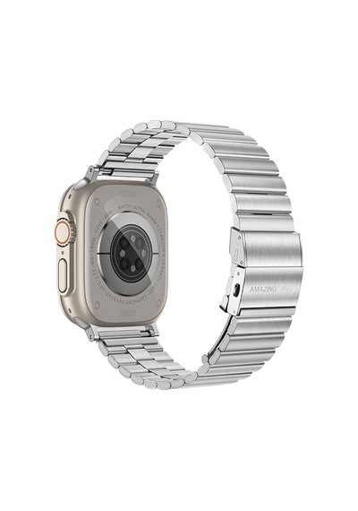Watch Ultra 49mm Amazingthing Titan Steel Metal Kordon Gümüş